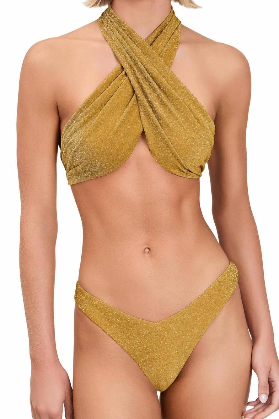 NEW DEVON WINDSOR larissa bottom bikini in gold